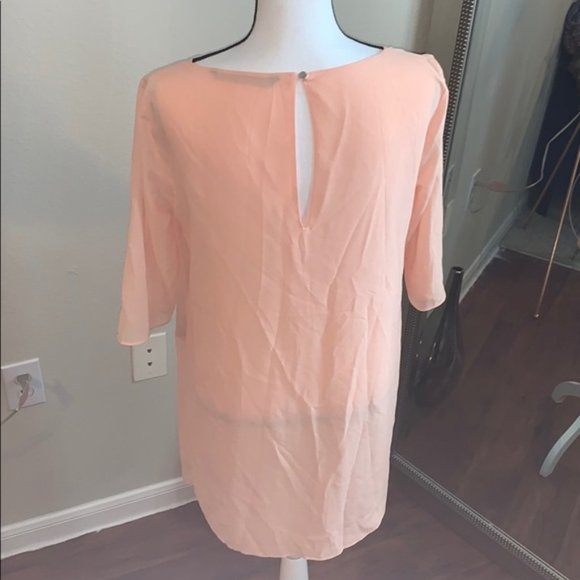 Zara Peach Blush Shift Dress Small S - Picture 3 of 4